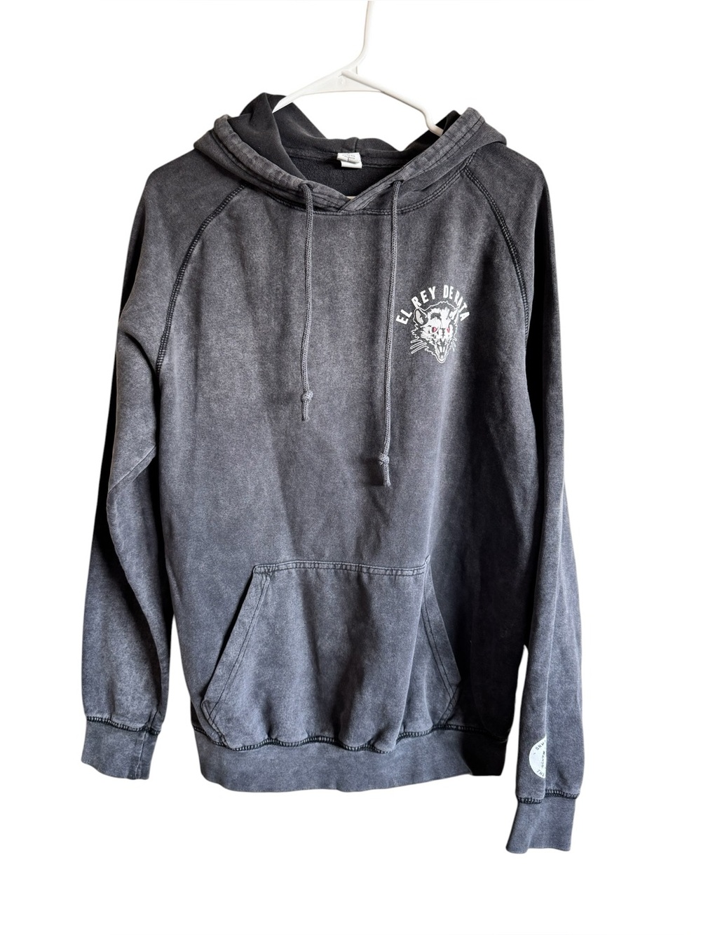 Theo Von Hoodie El Rey De Rata Dark Arts Rat King Washed Black Size M